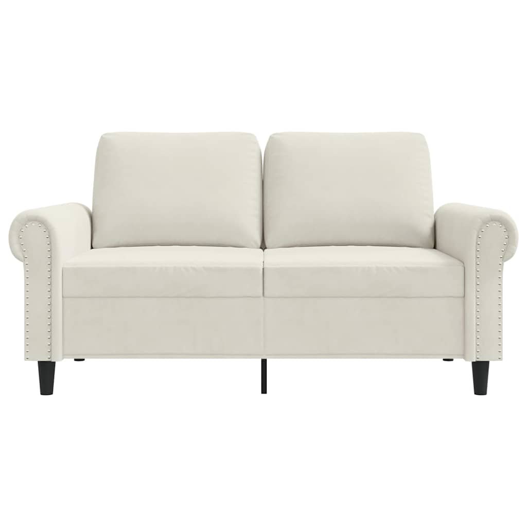 2-Sitzer-Sofa Creme 120 cm Samt