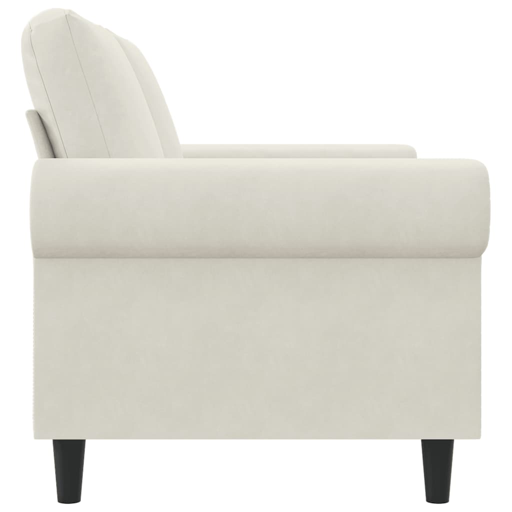 2-Sitzer-Sofa Creme 120 cm Samt