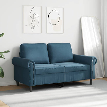 2-Sitzer-Sofa Blau 120 cm Samt