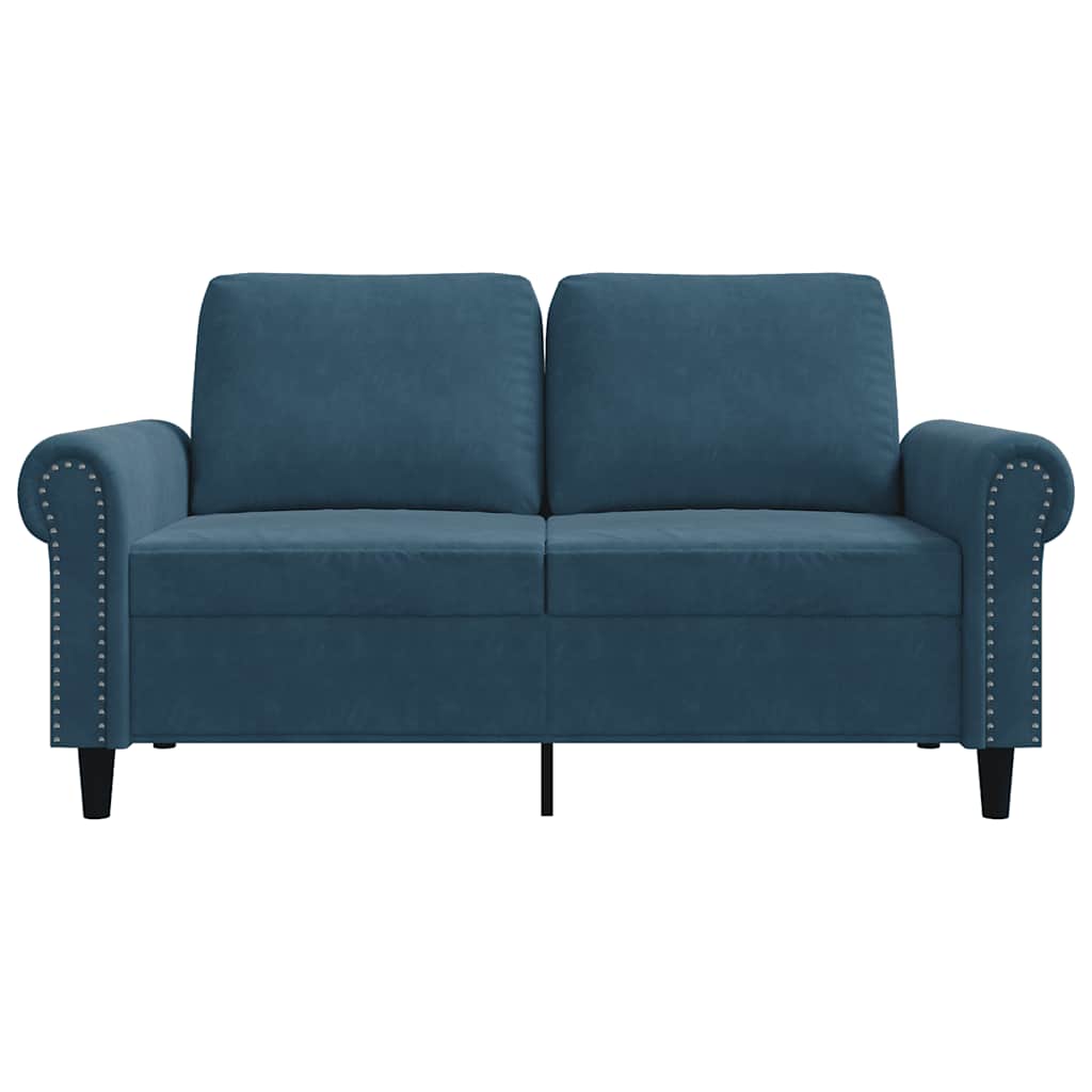 2-Sitzer-Sofa Blau 120 cm Samt