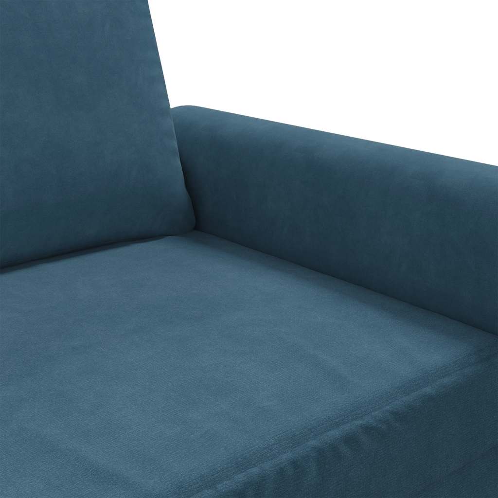 2-Sitzer-Sofa Blau 120 cm Samt