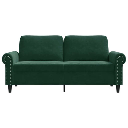 2-Sitzer-Sofa Dunkelgrün 140 cm Samt