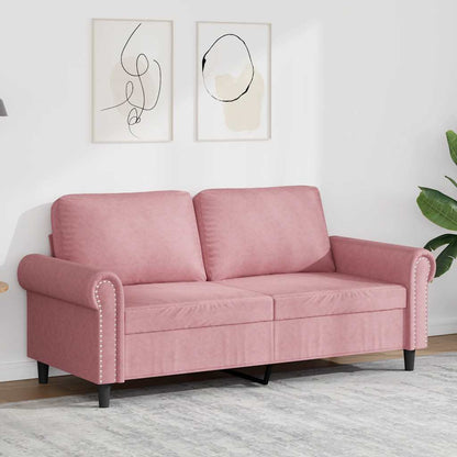 2-Sitzer-Sofa Rosa 140 cm Samt