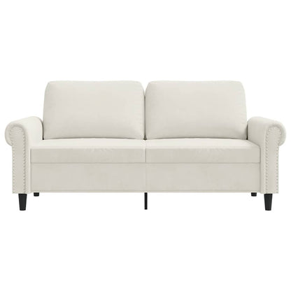 2-Sitzer-Sofa Creme 140 cm Samt