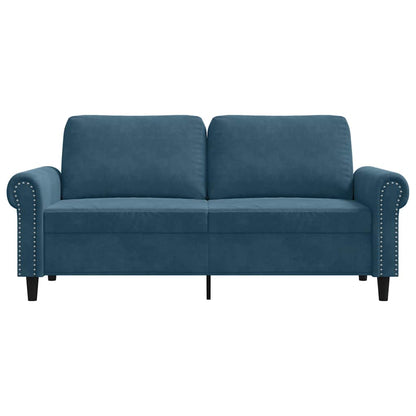 2-Sitzer-Sofa Blau 140 cm Samt