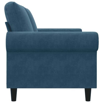 2-Sitzer-Sofa Blau 140 cm Samt