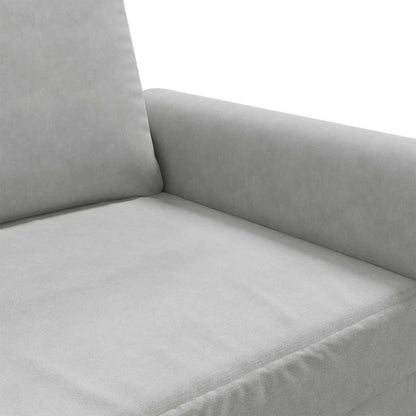3-Sitzer-Sofa Hellgrau 180 cm Samt