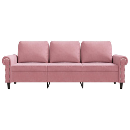 3-Sitzer-Sofa Rosa 180 cm Samt