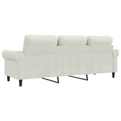 3-Sitzer-Sofa Creme 180 cm Samt