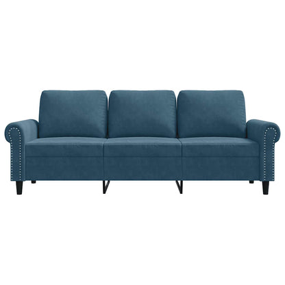 3-Sitzer-Sofa Blau 180 cm Samt