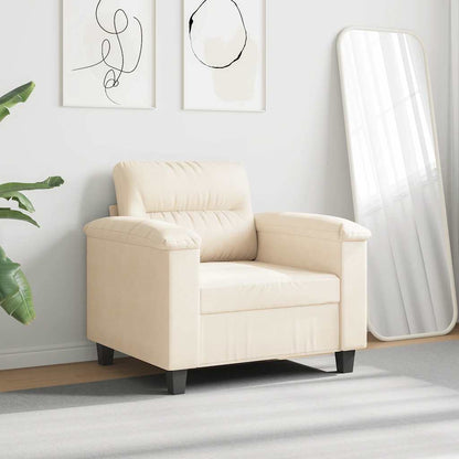 Sessel Beige 60 cm Mikrofasergewebe