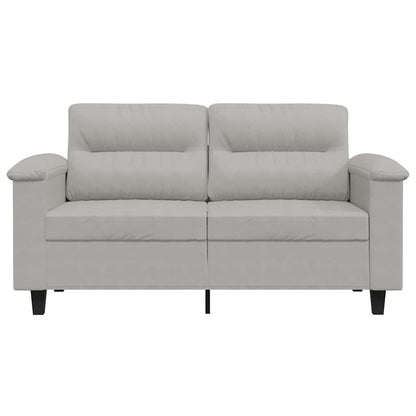 2-Sitzer-Sofa Hellgrau 120 cm Mikrofasergewebe
