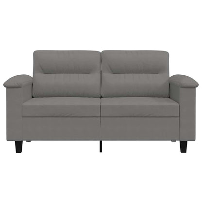 2-Sitzer-Sofa Dunkelgrau 120 cm Mikrofasergewebe