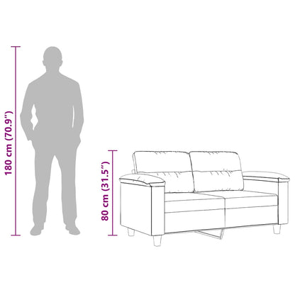 2-Sitzer-Sofa Dunkelgrau 120 cm Mikrofasergewebe