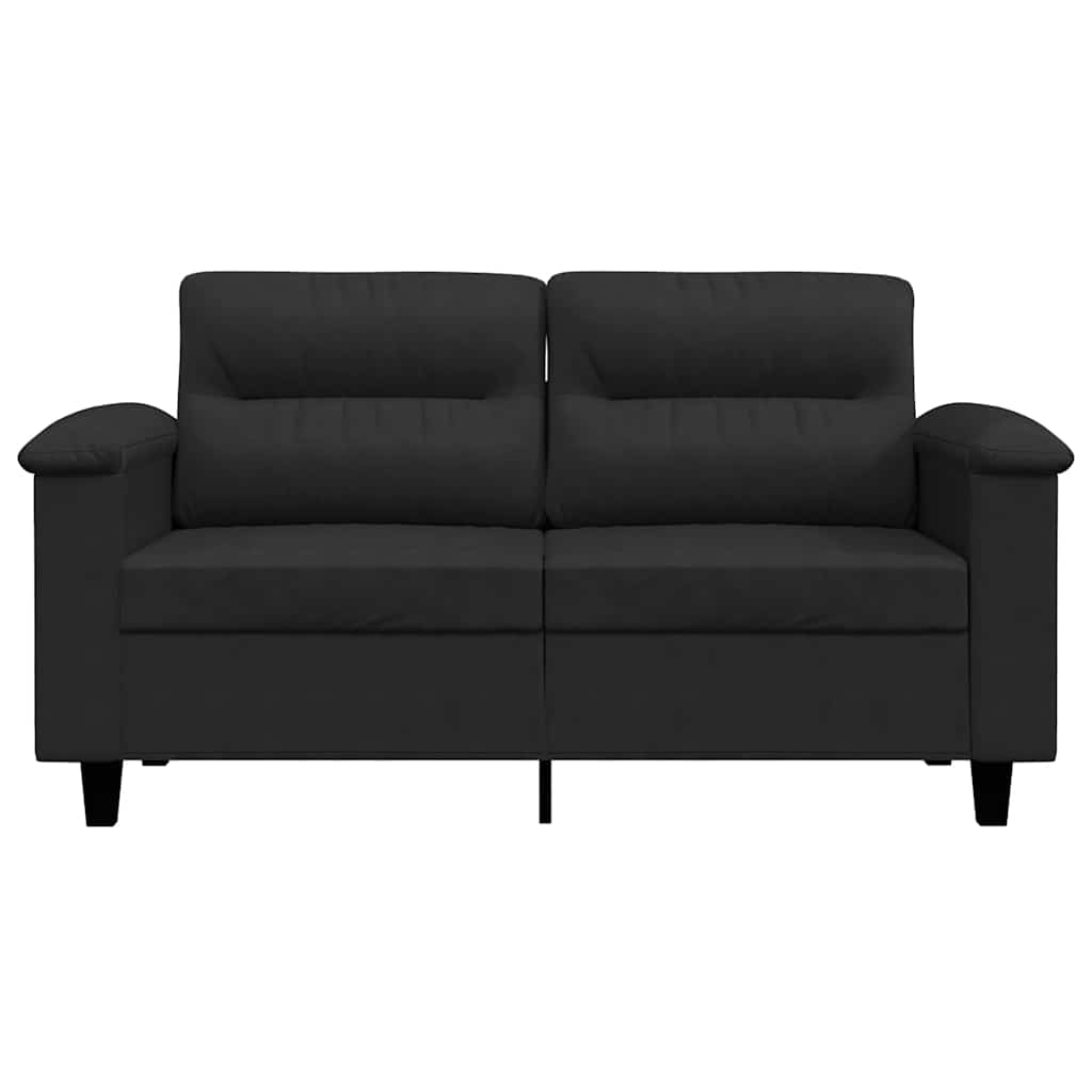 2-Sitzer-Sofa Schwarz 120 cm Mikrofasergewebe