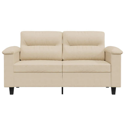 2-Sitzer-Sofa Creme 120 cm Mikrofasergewebe