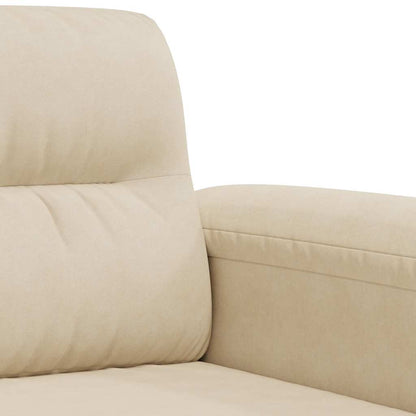 2-Sitzer-Sofa Creme 120 cm Mikrofasergewebe