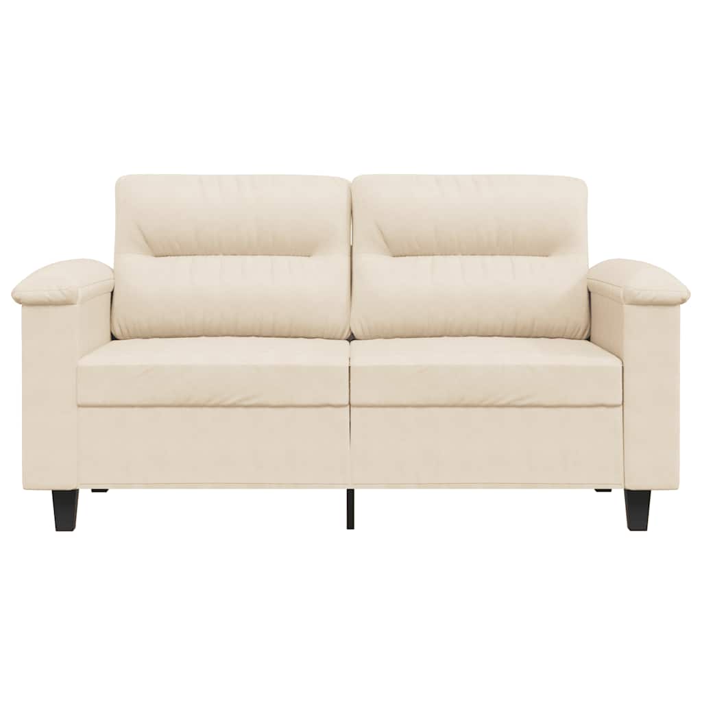 2-Sitzer-Sofa Beige 120 cm Mikrofasergewebe