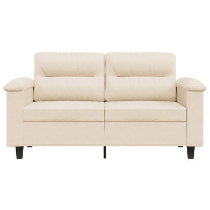 2-Sitzer-Sofa Beige 120 cm Mikrofasergewebe