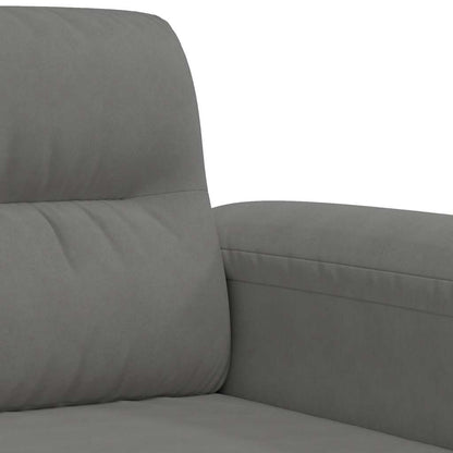 2-Sitzer-Sofa Dunkelgrau 140 cm Mikrofasergewebe