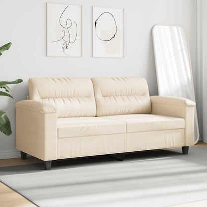 2-Sitzer-Sofa Beige 140 cm Mikrofasergewebe