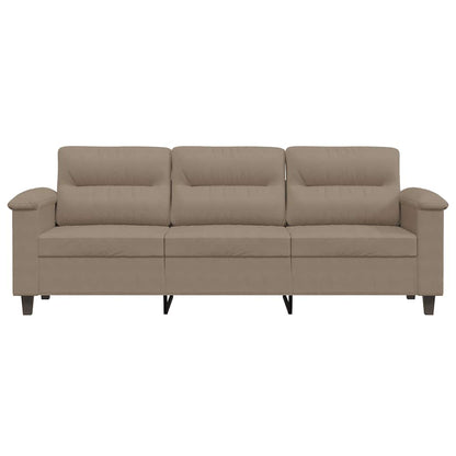 3-Sitzer-Sofa Taupe 180 cm Mikrofasergewebe