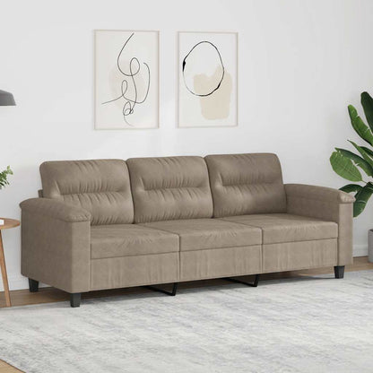 3-Sitzer-Sofa Taupe 180 cm Mikrofasergewebe