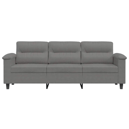 3-Sitzer-Sofa Dunkelgrau 180 cm Mikrofasergewebe