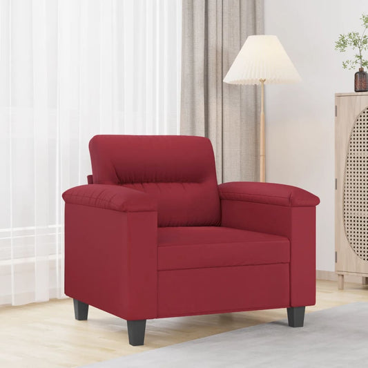 Fauteuil rouge vin 60 cm simili cuir