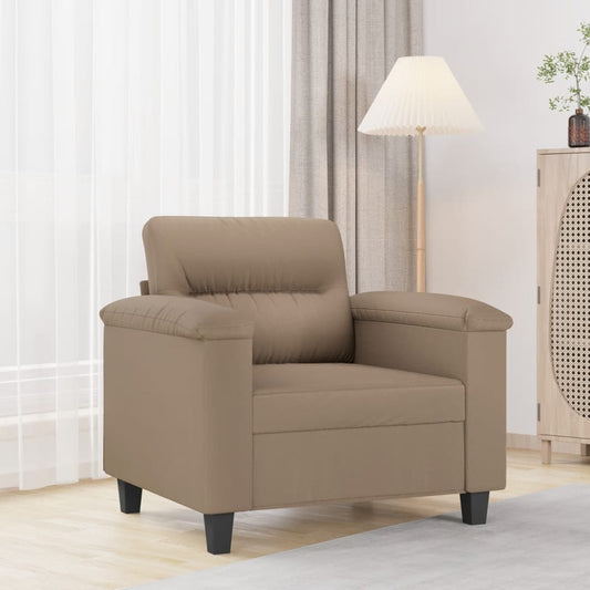 Fauteuil marron cappuccino 60 cm simili cuir