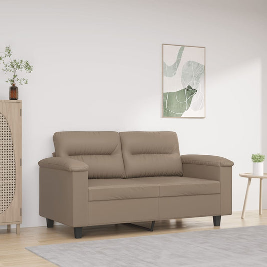 Canapé 2 places marron cappuccino 120 cm simili cuir