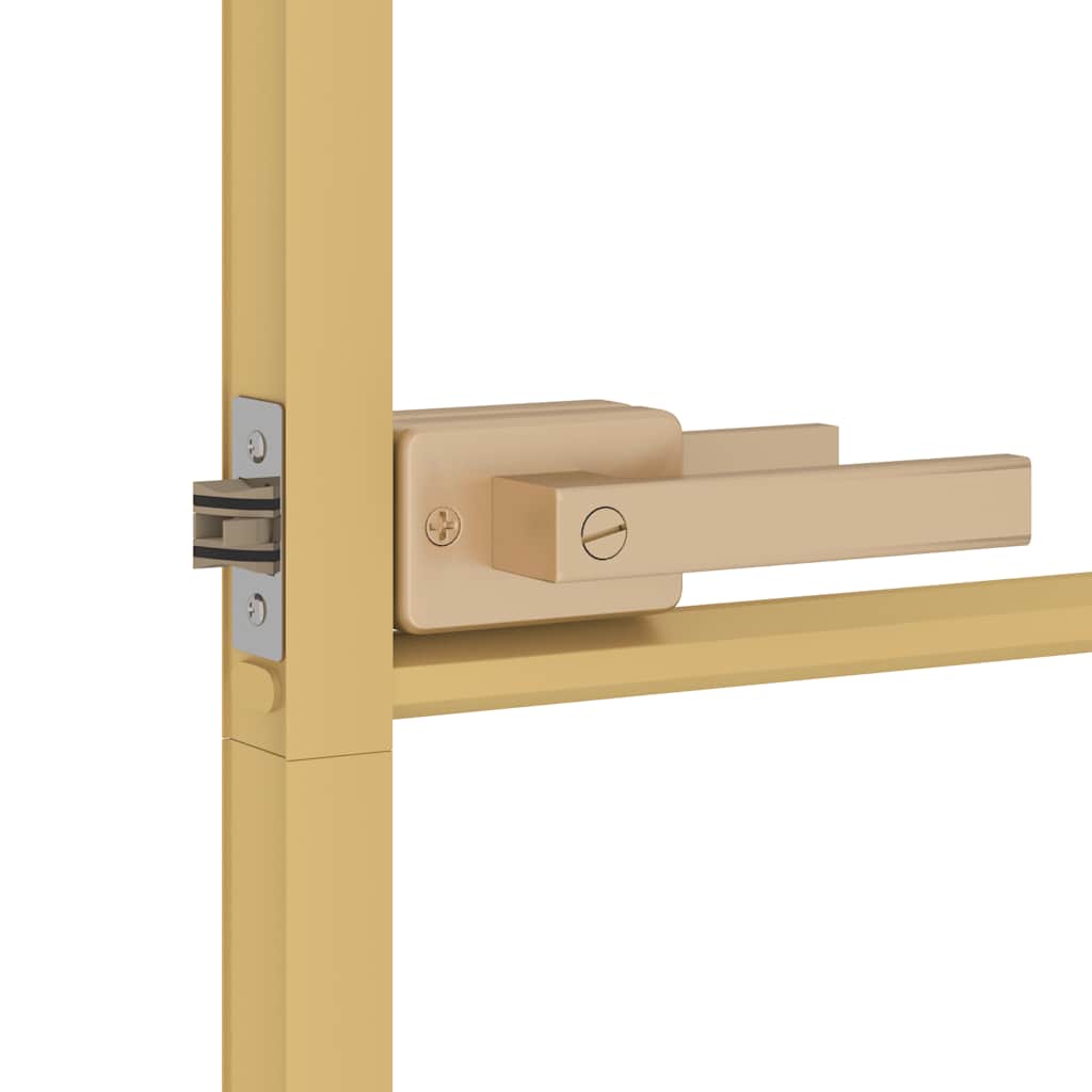 Innentür Schlank Golden 83x201,5 cm Hartglas und Aluminium