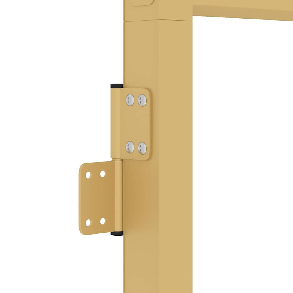 Innentür Schlank Golden 83x201,5 cm Hartglas und Aluminium