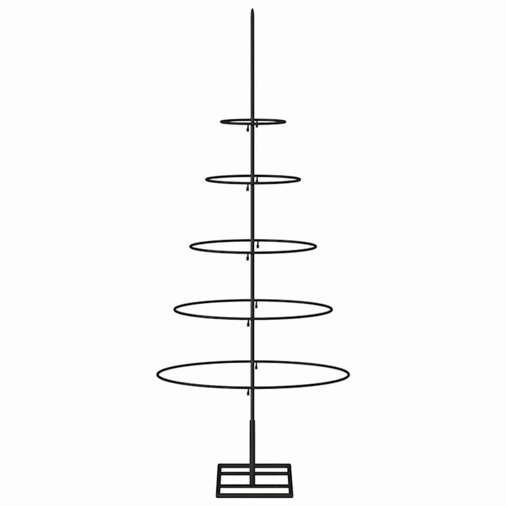 Metall-Weihnachtsbaum für Dekorationen Schwarz 90 cm