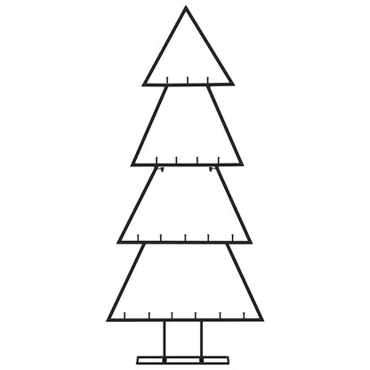 Metall-Weihnachtsbaum für Dekorationen Schwarz 90 cm