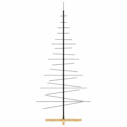 Weihnachtsbaum Metall mit Holzständer Schwarz 180 cm