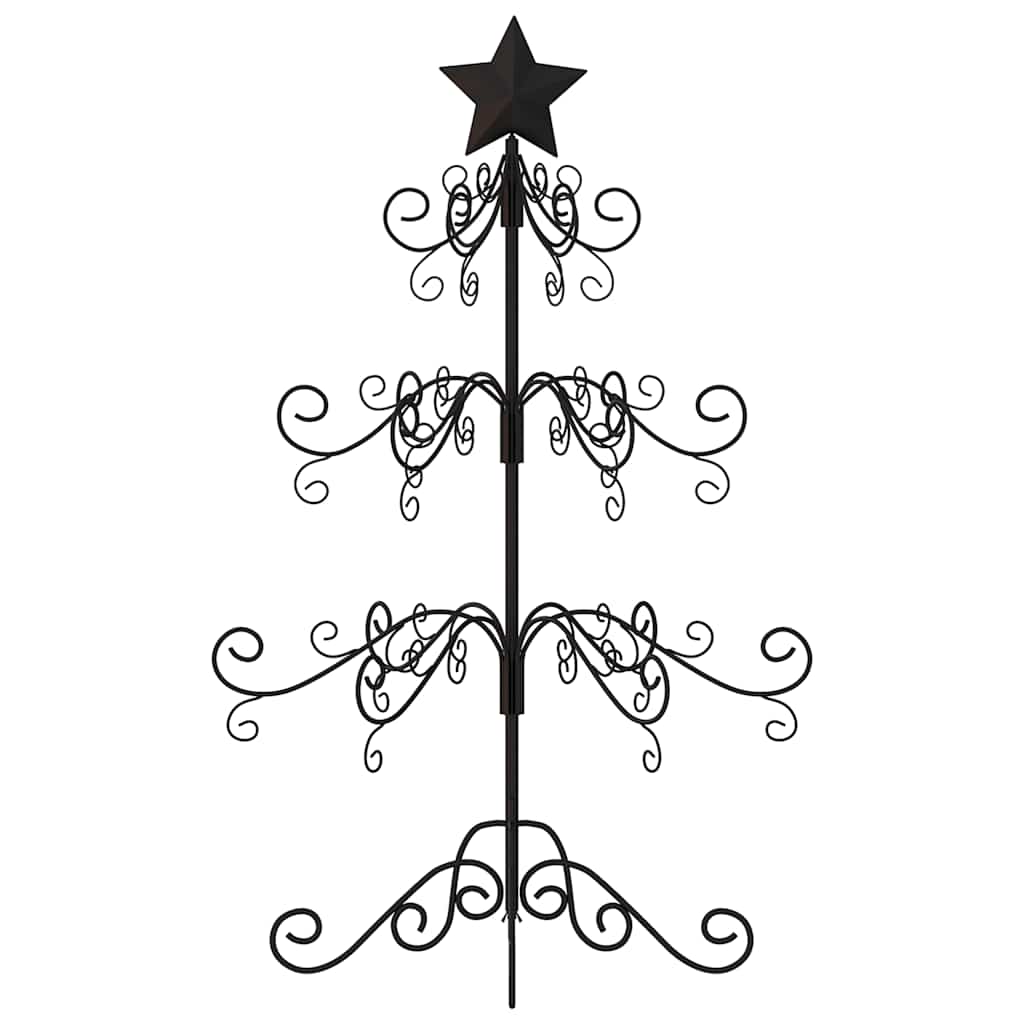 Metall-Weihnachtsbaum für Dekorationen Schwarz 90 cm