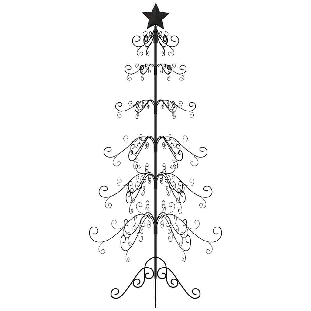 Metall-Weihnachtsbaum für Dekorationen Schwarz 180 cm