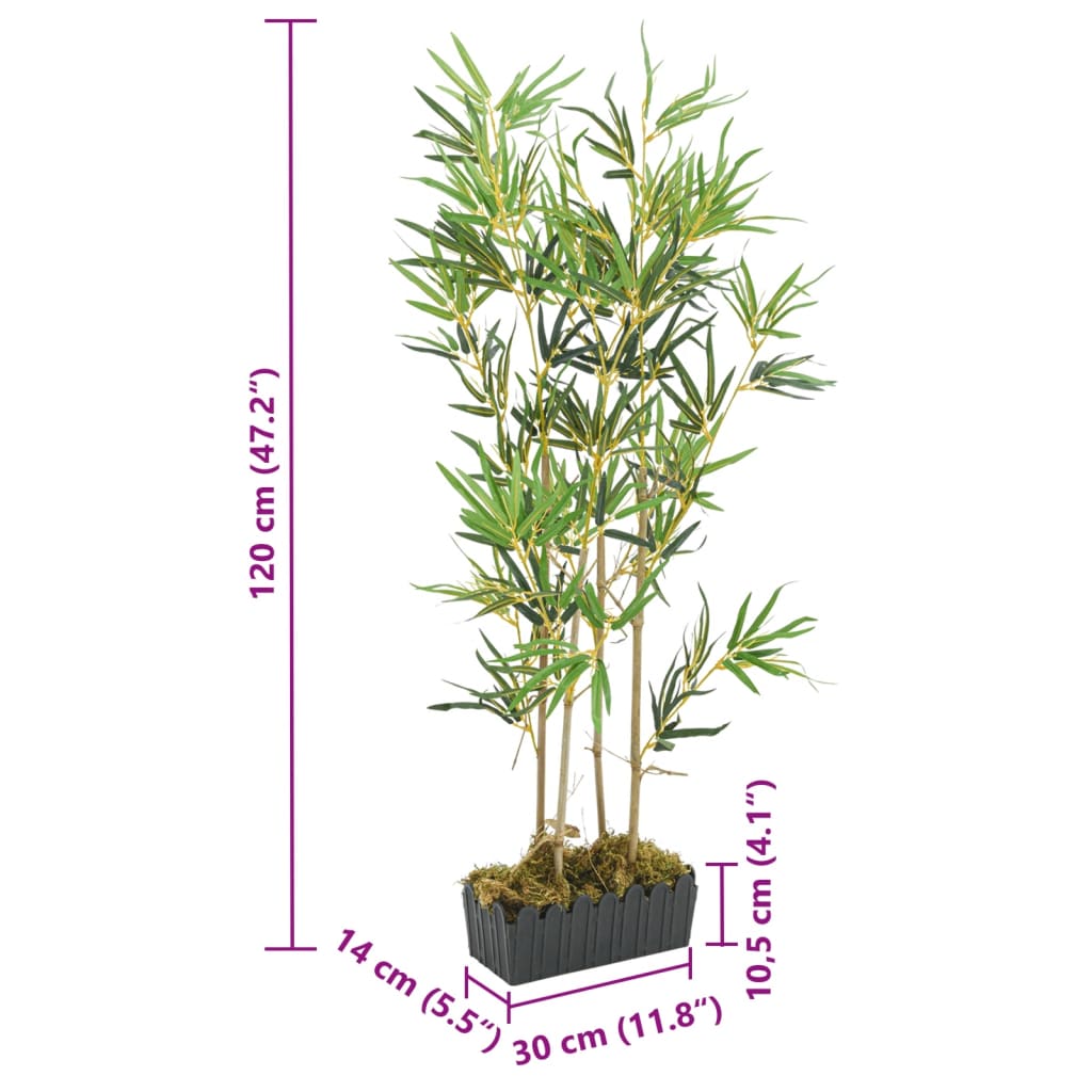 Bambusbaum Künstlich 552 Blätter 120 cm Grün