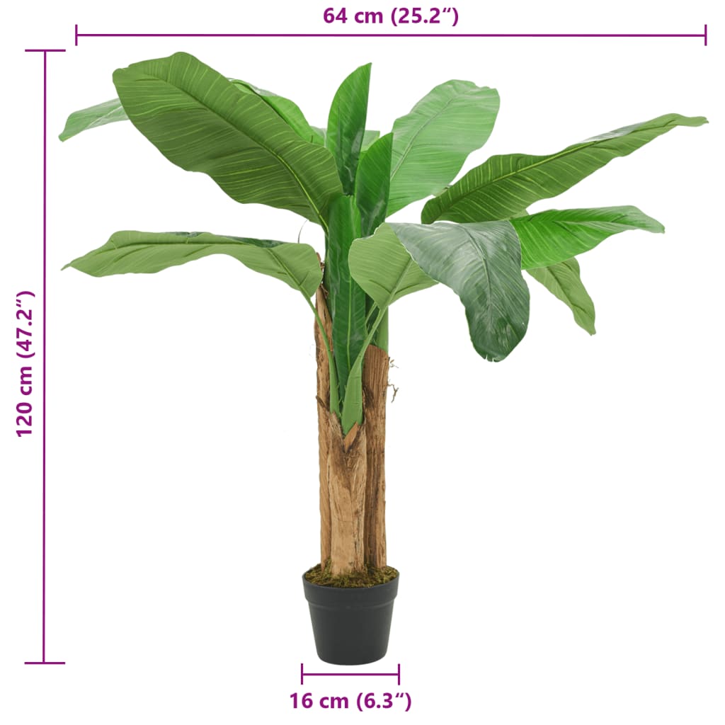 Bananenbaum Künstlich 9 Blätter 120 cm Grün