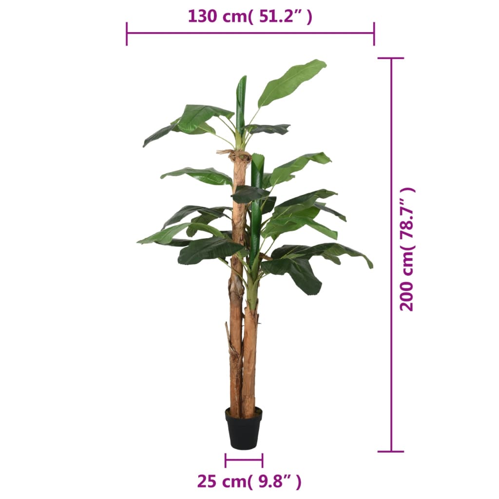 Bananenbaum Künstlich 22 Blätter 200 cm Grün