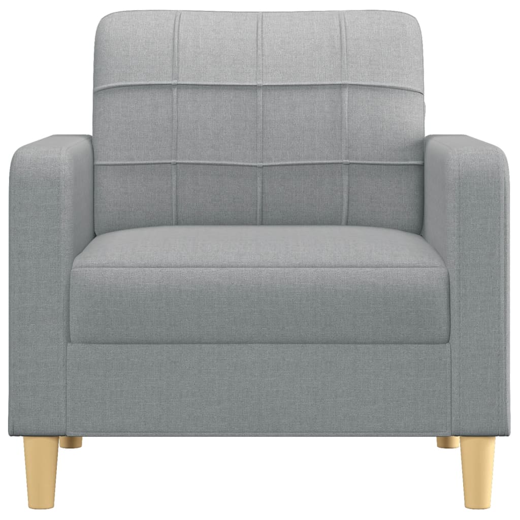 Canapé fauteuil gris clair 60 cm tissu