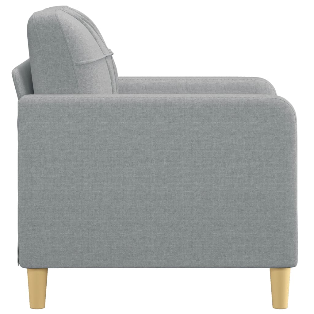 Canapé fauteuil gris clair 60 cm tissu