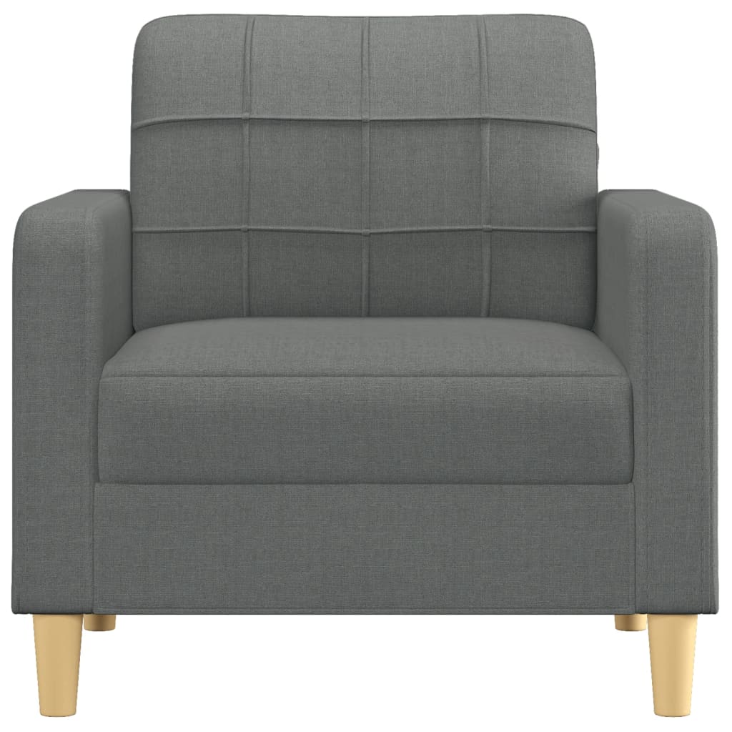 Canapé fauteuil tissu gris foncé 60 cm