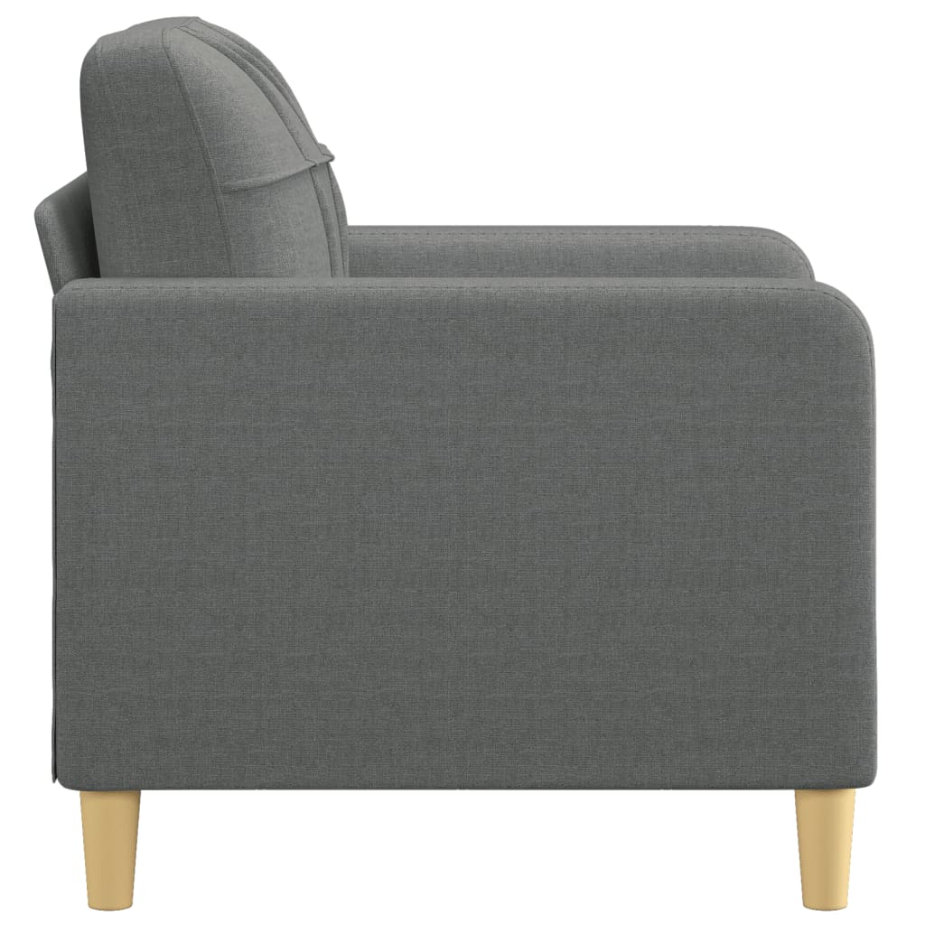 Canapé fauteuil tissu gris foncé 60 cm