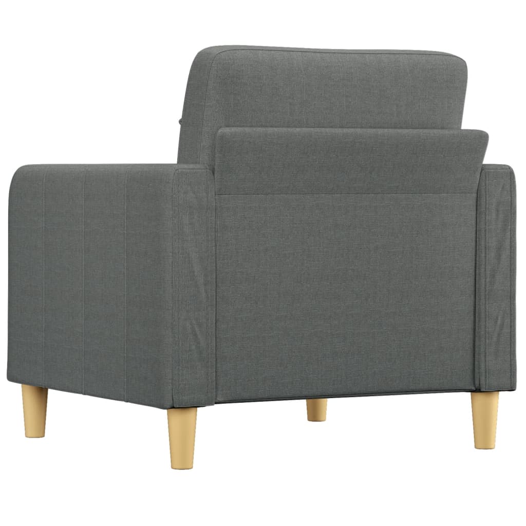 Canapé fauteuil tissu gris foncé 60 cm