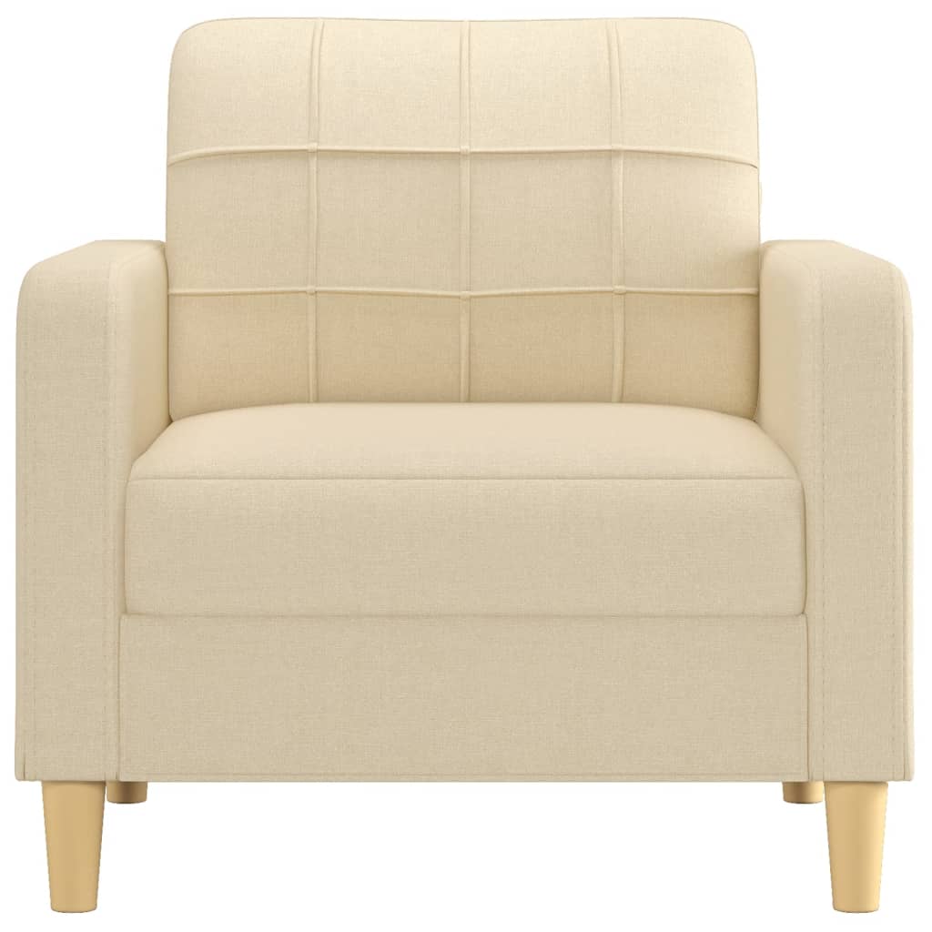 Canapé fauteuil crème 60 cm tissu