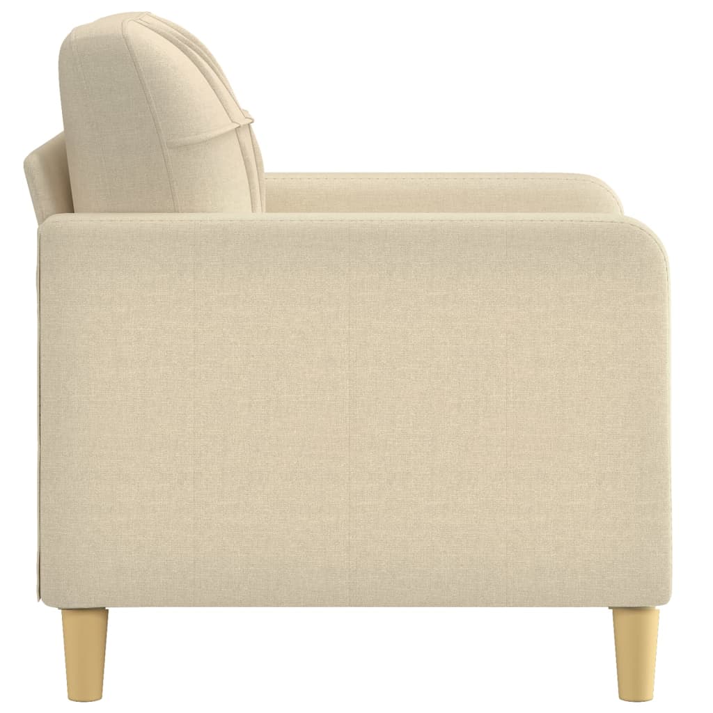 Canapé fauteuil crème 60 cm tissu