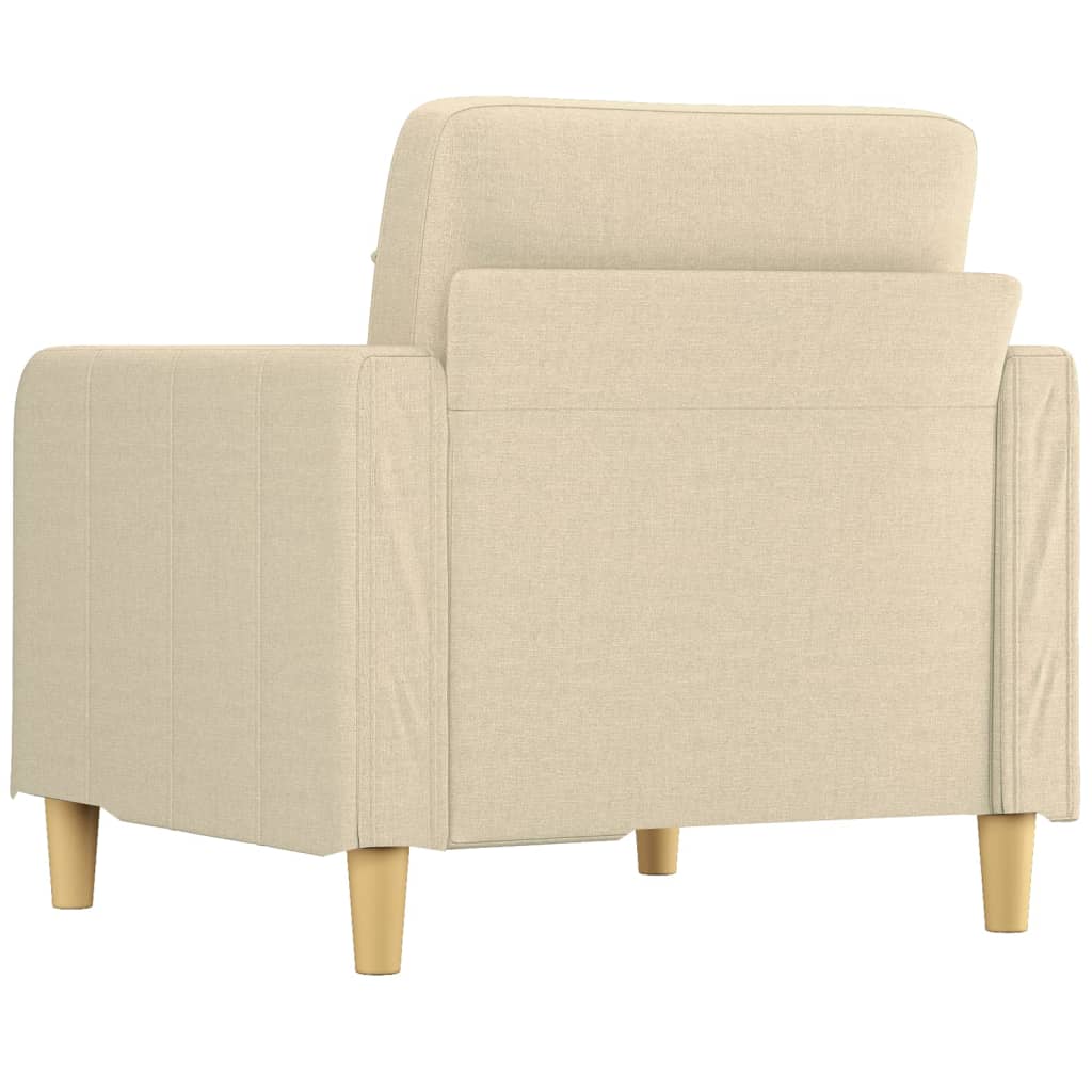 Canapé fauteuil crème 60 cm tissu