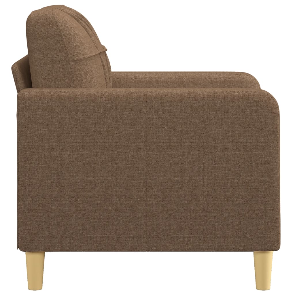 Canapé fauteuil marron 60 cm tissu